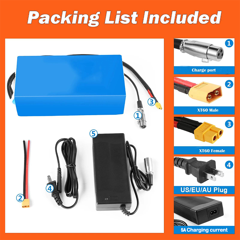 60V 30Ah 21700 Battery Pack - แบตเตอรี่ลิเธียม 48V 52V สำหรับจักรยานไฟฟ้า Chamrider 21700