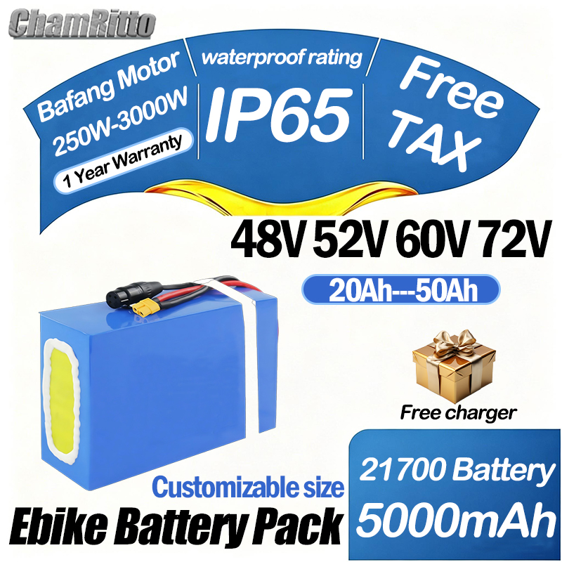 60V 30Ah 21700 Battery Pack - แบตเตอรี่จักรยานไฟฟ้า 60V 72V 2000W กำลังไฟ 1500W