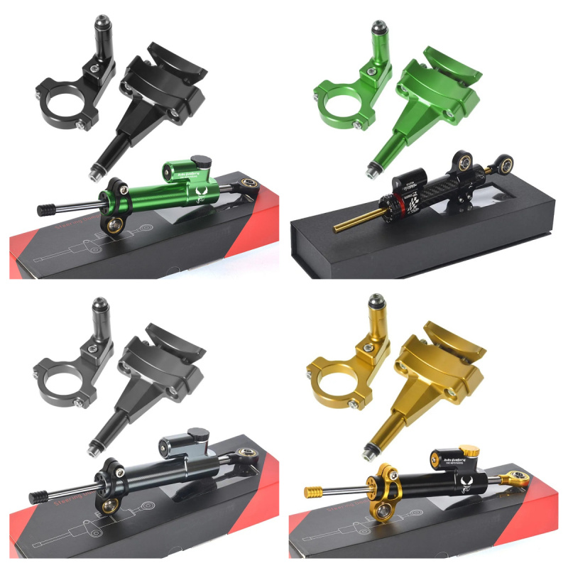 Steering Damper Stabilizer Kit Cnc - สำหรับ Kawasaki 500 2024 - ชุดยึดมอเตอร์ไซค์