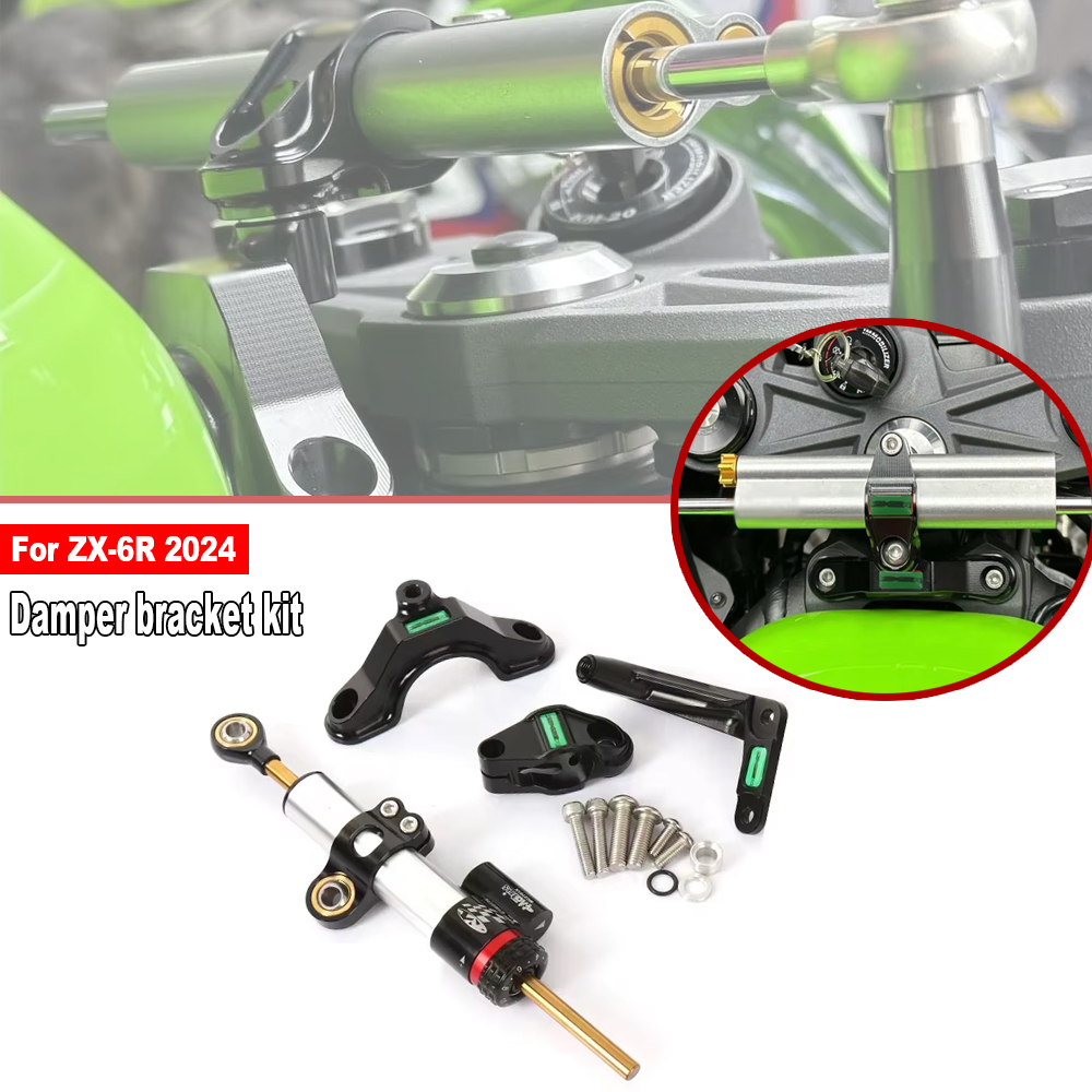 Steering Damper Stabilizer Kit Cnc - สำหรับ Kawasaki Ninja ZX 6R ZX-6R