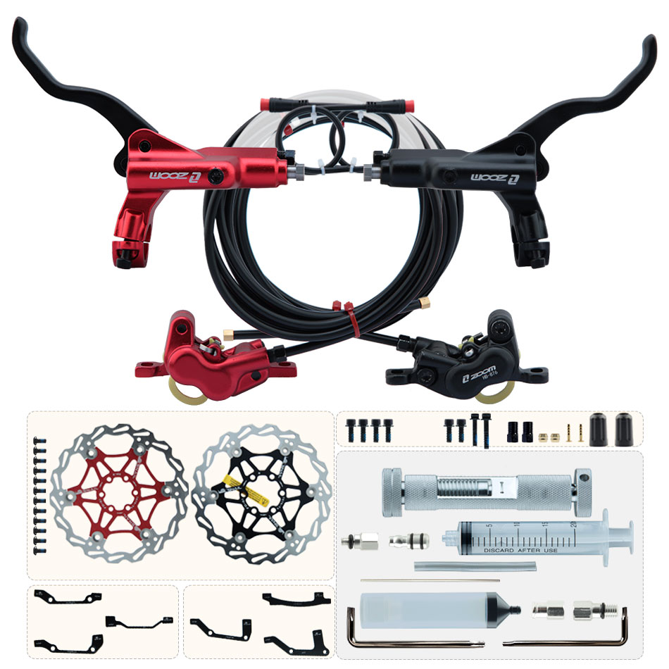 Zoom Hydraulic Brake 4 Piston E-Scooter - Skuter listrik เบรกไฮดรอลิก4ลูกสูบ HB-876E ซูมปิด203จักรยานเสือภูเขา160จักรยานไฟฟ้า180จักรยาน