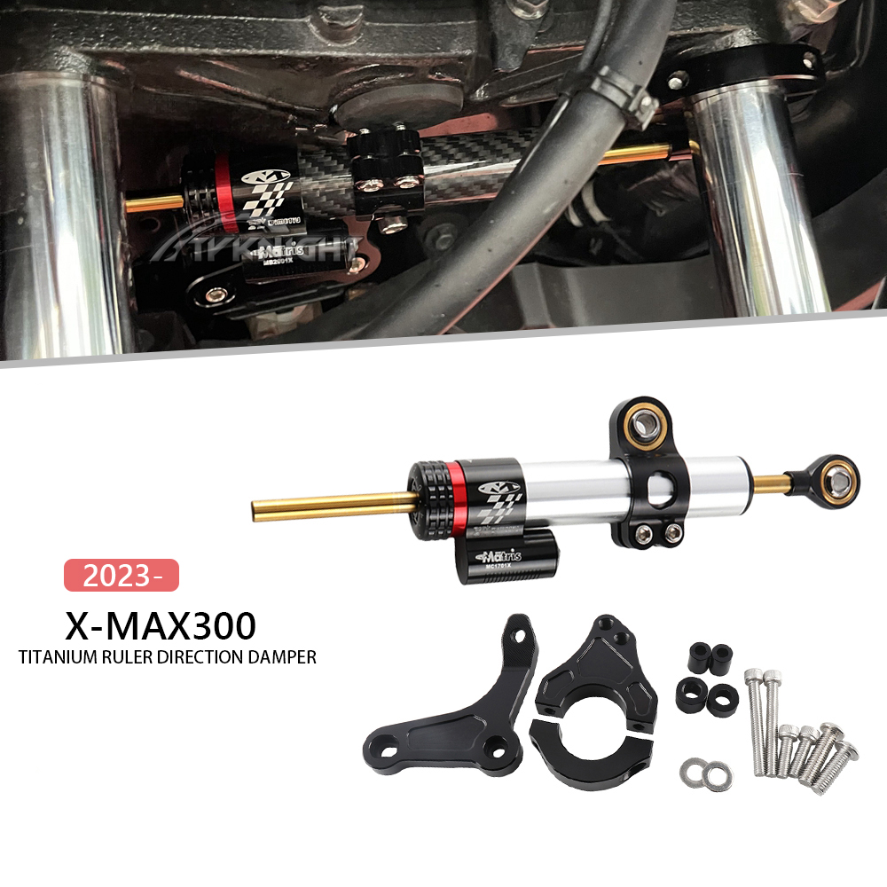 Steering Damper Stabilizer Kit Cnc - สําหรับ Yamaha XMAX 300 X-MAX300 XMAX