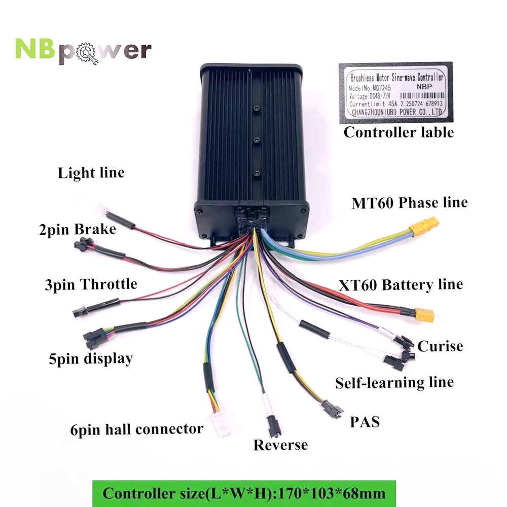 72V 45A Dual Controller - คอนโทรลเลอร์จักรยานไฟฟ้า Dual Mode NBpower 48V/72V 45A
