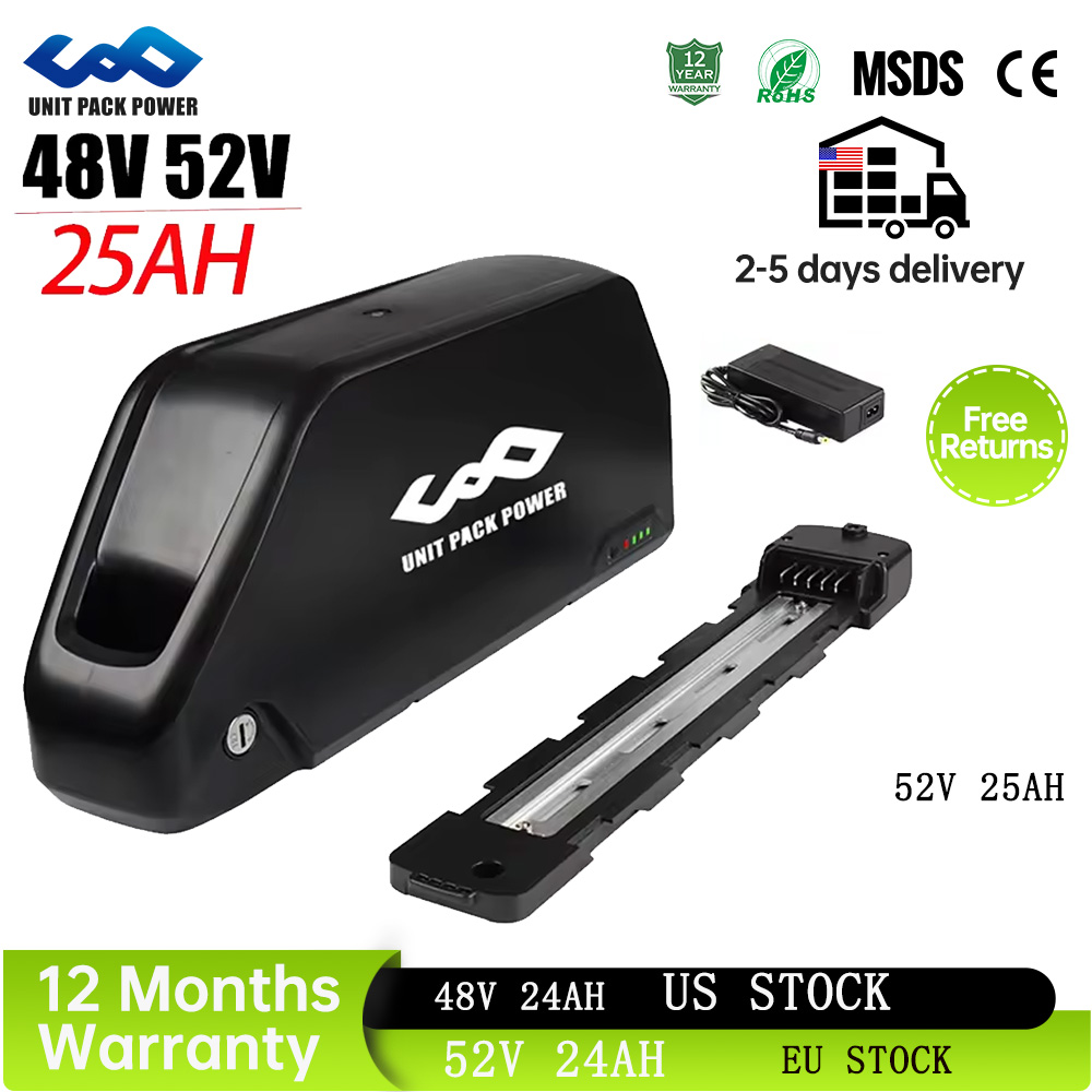 60V 30Ah 21700 Battery Pack - แบตเตอรี่จักรยานไฟฟ้า 52V 25AH แบบติดตั้งที่ท่อล่าง Polly 21700