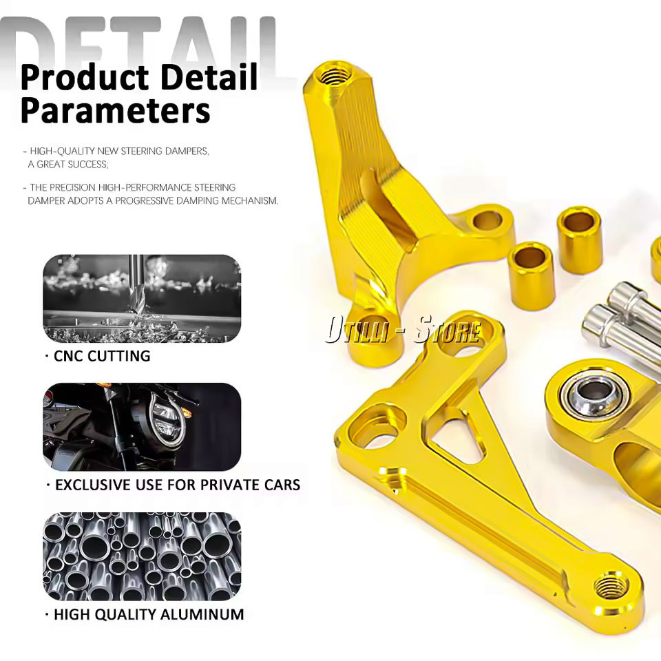 ชุดติดตั้งกันสะบัดแฮนด์มอเตอร์ - Steering Damper Stabilizer Kit Cnc บทวิจารณ์และราคา