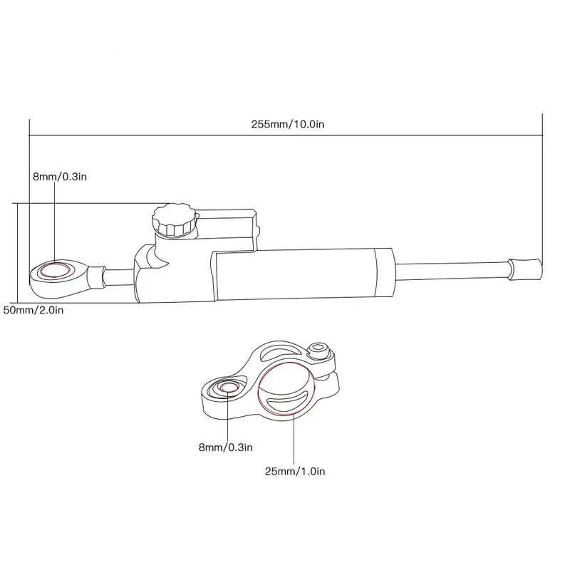 ชุดติดตั้งขายึดโช้คกันสะบัดแบบ - Steering Damper Stabilizer Kit Cnc บทวิจารณ์และราคา