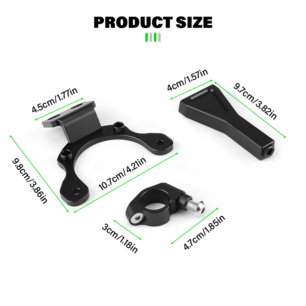 ชุดติดตั้งกันสะบัดแฮนด์มอเตอร์ - Steering Damper Stabilizer Kit Cnc บทวิจารณ์และราคา