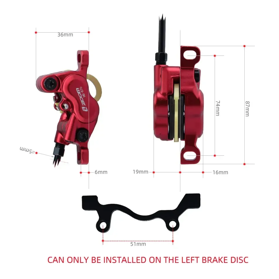 ซูม HB-876E 4 ลูกสูบเบรคไฮดรอล - Zoom Hydraulic Brake 4 Piston E-Scooter บทวิจารณ์และราคา